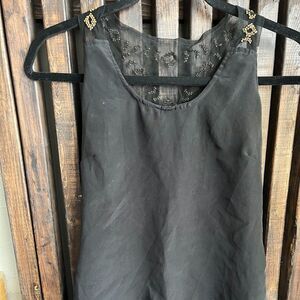 Black Top with Bead-work (M)